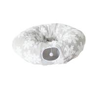 predolo Tunnel-lit pour Chat d'intérieur, cachette Pratique et Chaude, Grotte Portable pour Petits Animaux avec Balle Suspendue pour Petits Chiens et, Tissu Jacquard