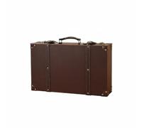 predolo Valise Décorative Vintage Look Véritable Valise Vintage Poignée Confortable Coffret Ancien Ancien pour Vitrine, 1120 Brown L