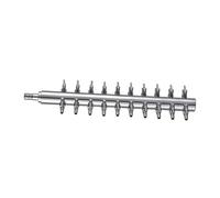 predolo Vanne de régulation d'air pour Aquarium, connecteur de Pompe à air, Distributeur d'O2 Pratique, entrée Pratique de 8 mm, Sortie de 4 mm, 20 Voies