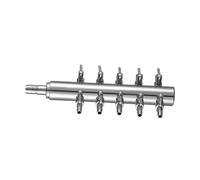predolo Vanne de régulation d'air pour Aquarium, connecteur de Pompe à air, Distributeur d'O2 Pratique, entrée Pratique de 8 mm, Sortie de 4 mm, 10 Voies