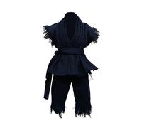 predolo Vêtements pour figurines articulées à l'échelle 1:12 : uniforme de judo pour homme, ensemble tendance en tissu, haut, pantalon et ceinture, pour, Bleu Foncé
