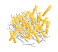 predolo Vis à double extrémité Vis à clous sans soudure Cheville en bois Vis pour plinthe murale de fond, 3,5 mm, 50 pièces