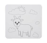 Predrawn toivas Animal Outline peinture mignon dessin animé papier encastré Papier pré-peint pour les enfants DIY DOODLE ARTAL ACTIVITÉ Activité à domicile DÉCOR (Petit agneau)