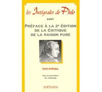 Préface à la 2e édition de "la Raison Pure"