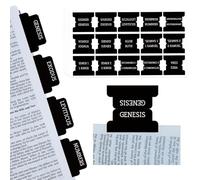 Prefdo Onglets de Bible pour étude de la Bible, onglets de Bible laminés pour femmes et hommes, 75 onglets d'index de la Bible en gros caractères, 66 onglets de Bible pour l'Ancien et le Nouveau