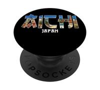 Préfecture d'Aichi Japan State City établie Vintage PopSockets PopGrip Adhésif