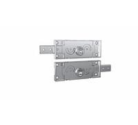 PREFER - Paire de serrures latérales pour rideau métallique horizontal enroulable avec clé plate - Cylindre rond en laiton à goupilles de 25 mm de diamètre - Pênes coudés avec trou