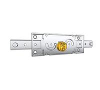 PREFER - Serrure pour rideau métallique horizontal enroulable - Cylindre rond en laiton à goupilles de 25 mm de diamètre - Pênes droits avec goupilles rapportées de 9,5 mm de diamètre