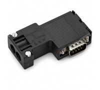 Prefer Warehouse Connecteur bus DP Profibus, borne à vis 90°, port PG | Compatible avec Siemens 6ES7972-0BB12-0XA0 ; connecteur DP PROFIBUS 90° jusqu'à 12 Mbps avec bornes à vis et port PG.