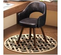 Preferspace Chaise d'appoint avec Assise rembourrée en Cuir PU et Pieds en Bois Massif for Salle à Manger et Bureau(Black)