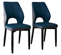 Preferspace Chaise d'appoint, Chaise de Salle à Manger avec Support Ergonomique, revêtement en Similicuir et Coussin Haute densité, Pieds en métal pour Salon