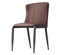 Preferspace Chaise de Salon rembourrée en Similicuir, Dossier Ergonomique, Assise Confortable, Pieds en métal Robustes.(Reddish Brown 1ps)