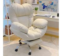 Preferspace Chaise rembourrée à Dos Haut avec Une Fonction de Bascule de 15 °, Dossier réglable à 3 Niveaux, accoudoirs épais et Roues silencieuses, Chaise de Bureau Confortable pour la Maison, Jeu
