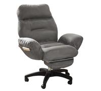 Preferspace Chaise roulante de Bureau exécutif avec Cuir PU et Chaise de Bureau à Hauteur réglable for Ordinateur Domestique et vanité(Gray)