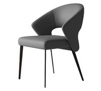 Preferspace Chaises de Cuisine avec Assise rembourrée, Confortables chaises de Salle à Manger en Similicuir, Structure métallique Robuste for Table à Manger et Usage Domestique(Gray 1ps)