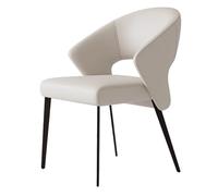 Preferspace Chaises de Cuisine avec Assise rembourrée, Confortables chaises de Salle à Manger en Similicuir, Structure métallique Robuste for Table à Manger et Usage Domestique(White 1ps)