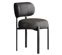 Preferspace Chaises de Salle à Manger, chaises de Cuisine rembourrées de Style Milieu du siècle avec Dossier incurvé Ergonomique et Pieds en métal Robustes(Black 1ps)