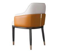 Preferspace Chaises de Salle à Manger ergonomiques avec Dossier rembourré, Coussins épais et Pieds en métal Robustes for la Cuisine(Orange 1ps)