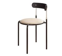 Preferspace Chaises de Salle à Manger for Table à Manger, chaises d'appoint rembourrées for Salon avec Assise rembourrée en Velours et Soutien Ergonomique for café(White 1ps)