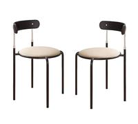 Preferspace Chaises de Salle à Manger for Table à Manger, chaises d'appoint rembourrées for Salon avec Assise rembourrée en Velours et Soutien Ergonomique for café(White 2ps)