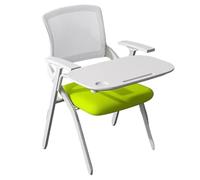 Preferspace Chaises de Salle de vec Bureau attaché, Conception Pliable, siège en Maille Respirante, Cadre en métal Robuste for Une Utilisation dans Une Zone de Pause au Bureau(Green 1ps)