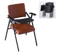 Preferspace Chaises d'école avec Bloc-Notes, Bras de Bureau Rabattable, parfaites for Les salles de Classe, Les salles de conférence, Les Bureaux et Les Zones d'attente(Brown 1ps)