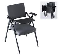 Preferspace Chaises d'école avec Bloc-Notes, Bras de Bureau Rabattable, parfaites for Les salles de Classe, Les salles de conférence, Les Bureaux et Les Zones d'attente(Gray 1ps)