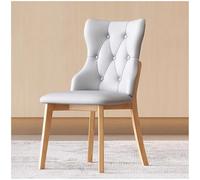 Preferspace Ensemble de 2 chaises de Cuisine rembourrées en Similicuir avec Pieds en Bois, for Restaurant, café et Usage Domestique.(Gray Walnut Legs 1ps)