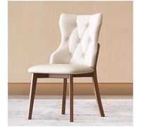 Preferspace Ensemble de 2 chaises de Cuisine rembourrées en Similicuir avec Pieds en Bois, for Restaurant, café et Usage Domestique.(Beige Log Legs 1ps)