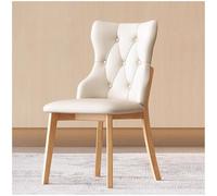 Preferspace Ensemble de 2 chaises de Cuisine rembourrées en Similicuir avec Pieds en Bois, for Restaurant, café et Usage Domestique.(Beige Walnut Legs 1ps)