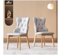 Preferspace Ensemble de 2 chaises de Cuisine rembourrées en Similicuir avec Pieds en Bois, for Restaurant, café et Usage Domestique.(Gray Walnut Legs 2ps)