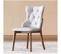 Preferspace Ensemble de 2 chaises de Cuisine rembourrées en Similicuir avec Pieds en Bois, for Restaurant, café et Usage Domestique.(Gray Log Legs 1ps)