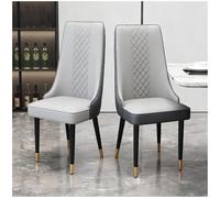 Preferspace Ensemble de 2 chaises de Salle à Manger avec siège rembourré en Similicuir, Dossier Ergonomique pour Un Soutien Complet, Pieds en métal Robustes pour Une longévité idéale pour