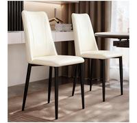Preferspace Lot de 2 chaises de Cuisine rembourrées avec siège en Similicuir Design Ergonomique pour Un Soutien Ergonomique Pieds en métal Robustes Convient pour la Salle à Manger et Le bu