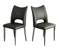 Preferspace Lot de 2 chaises de Cuisine Style Milieu du siècle avec Dossier Ergonomique et Pieds en métal pour Salon et Cuisine. Large Gamme d'applications.