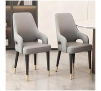 Preferspace Lot de 2 chaises de Salle à Manger en Similicuir avec Assise rembourrée et Pieds en métal Robustes pour Le Salon et Le Bureau