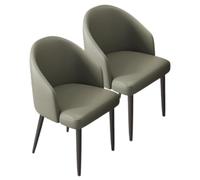 Preferspace Lot de 2 chaises de Salle à Manger rembourrées avec Cadre en métal Robuste et Mousse Haute densité, Design Ergonomique pour Table à Manger