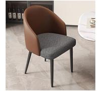 Preferspace Lot de 2 chaises de Salle à Manger rembourrées en Cuir synthétique, Design Mid-Century, avec Coussin en Mousse Confortable et Support Ergonomique pour Cuisine et Salon.