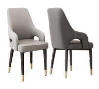 Preferspace Lot de 2 chaises de Salle à Manger rembourrées en Similicuir avec Assise rembourrée et Dossier Ergonomique pour Salle à Manger, Cuisine, Salon, Bureau avec Support