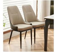 Preferspace Lot de 2 chaises de Salle à Manger rembourrées en Similicuir avec Assise rembourrée et Dossier Ergonomique pour Salle à Manger, Cuisine et Salon