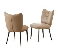 Preferspace Lot de 2 chaises de Salle à Manger rembourrées en Similicuir avec Assise rembourrée et Dossier Ergonomique pour Cuisine et Salon avec Confort