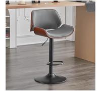 Preferspace Lot de 2 tabourets de comptoir pivotants réglables en Hauteur avec Dossier Ergonomique et Repose-Pieds en Simili Cuir for Cuisine et Salle à Manger(Gray)