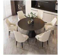 Preferspace Lot de 6 chaises de Salle à Manger rembourrées en Similicuir avec Assise rembourrée et Pieds en métal Robustes pour la Cuisine et Le Bureau