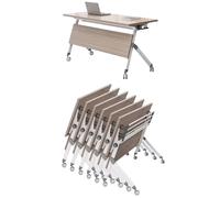 Preferspace Lot de 6 Tables de conférence Mobiles Pliables et rabattables, avec roulettes silencieuses, pour Salle de Formation, Bureau, Salle de Classe, réunion, réorganisation