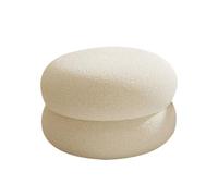 Preferspace Pouf Rond Ottoman, Repose-Pieds en Laine d'agneau, pour Salon, Chambre à Coucher et entrée, Repose-Pieds au Sol