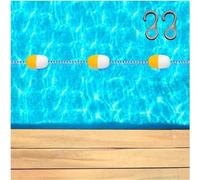 Preferspace Séparateur de sécurité Flottant pour Piscine, Ligne de Couloir de nage Haute visibilité avec 2 Crochets, Longueur 11 m (16 pi, 18 pi, 20 pi, 22 pi, 25 pi, 30 pi, 50 pi)