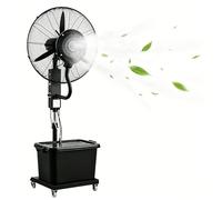 Preferspace Ventilateur Brumisateur 42L Industriel Haute Vitesse - 3 Vitesses Réglables, Oscillation 90°, Hauteur 160-200cm, Refroidissement Extérieur pour Patio, Atelier, Serre(71cm/28in)