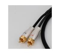 Preffair Câble Audio Adapté à un ou Deux Amplificateurs : Câble Audio Plaqué Or 3,5 mm Vers RCA Vers Double Amplificateur Lotus