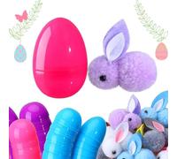 Prefilled Easter Eggs - 24 Plush Animal Toys Boys Girls | Soft Stuffed Toys, Easter Party Favors Prizes for Daycare Playroom Nursery Bedroom Living Room Study Home Apartment Birthday Holiday