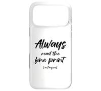 « Pregnancy Always Read The Fine Print I'm Pregnant Mom to Be » Coque pour iPhone 17 Pro Max